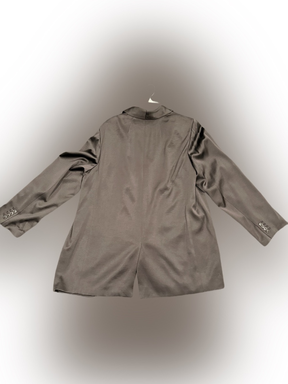 Madewell Oversized Black Satin Blazer - Women's Jacket. Size 16W. - Picture 3 of 4